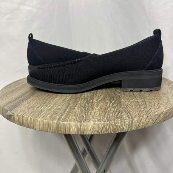 Rothys Lug Loafer Women’s Size 9.5 Merino Wool Round Toe Onyx Black - Picture 7 of 10